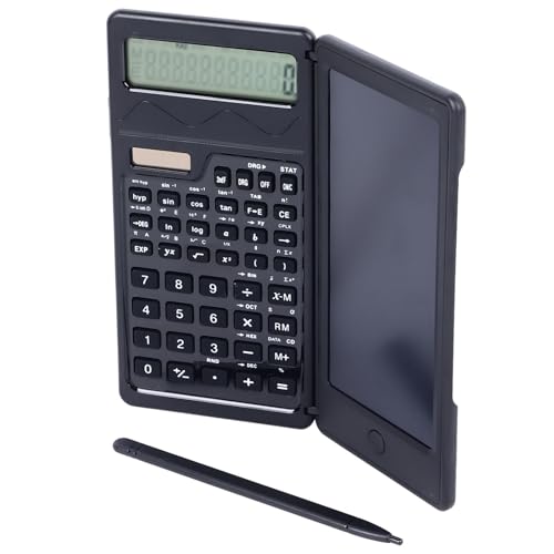 Handschriften -Tablet -Taschenrechner Tragbarer Falten LCD Schreibplattenrechner für Schüler, Solarbetriebener Multifunktionaler Taschenrechner für die Schule/Buchhaltung, ABS Material (Solar- und von Haofy
