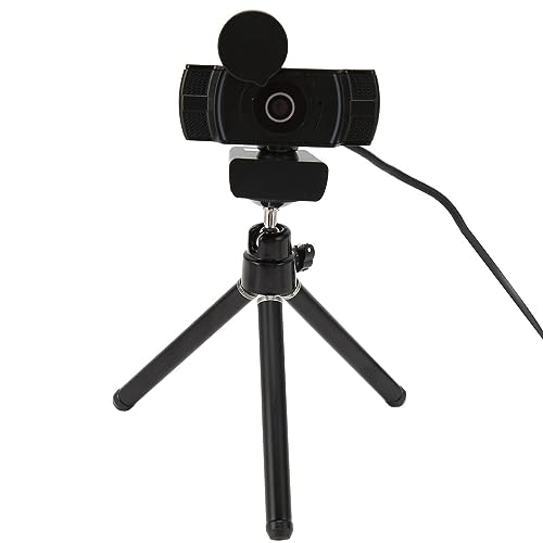 Haofy 1080P-Webcam, USB-Webcam AF Autofokus High Definition 360° Drehbare Abdeckung CMOS-Sensor Plug-and-Play für Live-Streaming von Haofy