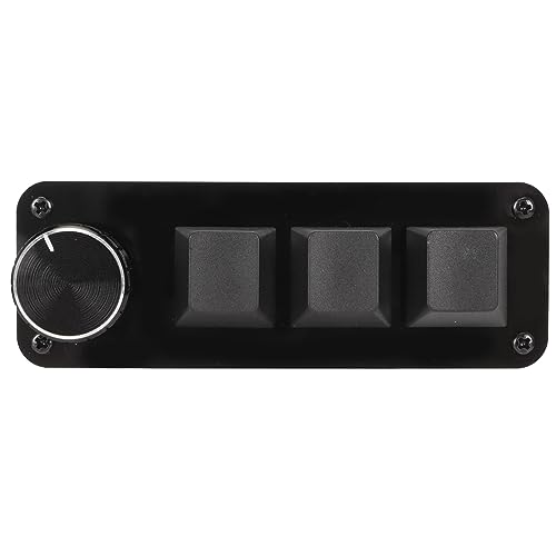 Haofy 3-Tasten-Tastatur, Kabelgebundene Verbindung, Flexibel, Blauer Schalter, Mechanische Tastatur, Individuelle Programmierung, Hot-Swap-fähig für Spiele von Haofy