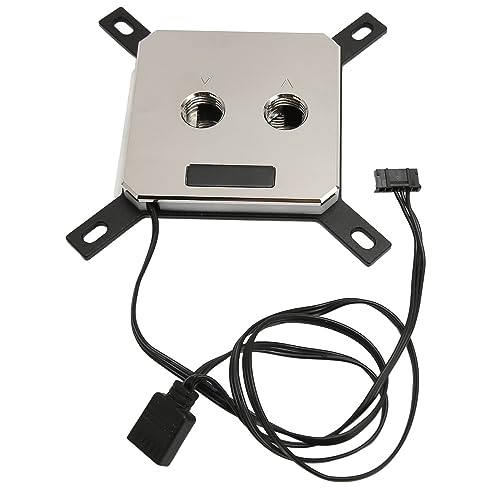 Haofy CPU-Wasserblock, 0,4-mm-Jet-Mikrokanal-CPU-Wasserkühlblock, G1/4-Schnittstelle mit Schrauben-Controller für Computer von Haofy