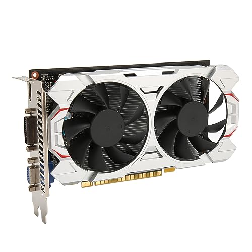 Haofy Desktop-Grafikkarte, Gaming-Grafikkarte mit Zwei Lüftern, 2 GB DVI VGA HD-Ausgang für PC von Haofy