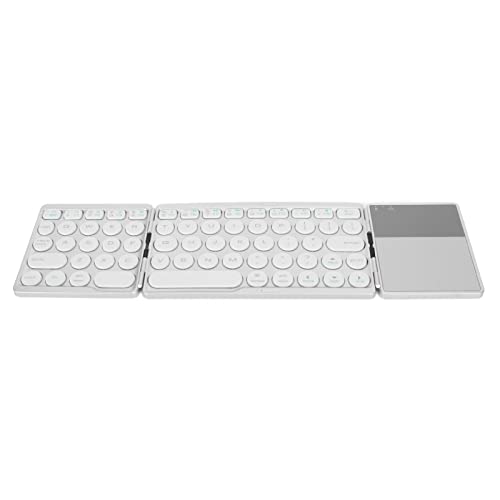 Haofy Faltbare Tastatur, Faltbare -Tastatur Universal Touchpad Einfaches Aussehen ABS für Zuhause (Silber) von Haofy