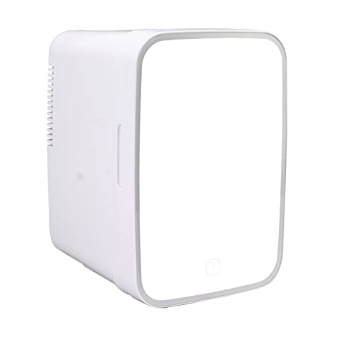 Haofy Hautpflege-Kühlschrank, Leistungsverstellbarer Kosmetikkühlschrank 100–240 V, Leises, Dimmbares LED-Licht, 4 L, mit Spiegel für das Auto (EU-Stecker) von Haofy