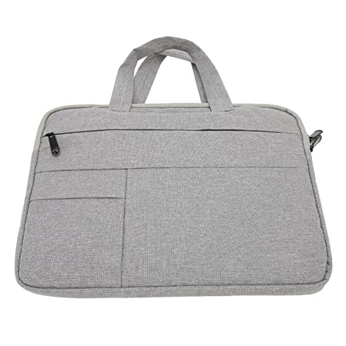 Haofy Laptop-Tasche, Hellgrau, Leichte Tasche, 3 Separate Fächer, Oxford-Stoff, Doppelreißverschluss, Laptop-Schutzhülle für Schule und Studium (13 Zoll) von Haofy