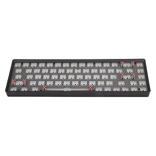 Haofy Mechanisches Tastatur-Kit, Modulare Mechanische Tastatur, Schalldicht, 68 Tasten für PC (Schwarz) von Haofy