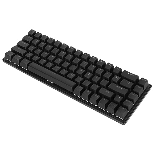 Haofy RGB-Tastatur mit Hintergrundbeleuchtung, Ergonomische Mechanische Tastatur, 68 Tasten, Plug-and-Play, Tragbar, Kompakt, mit Blauem Schalter für -Laptops (Schwarz) von Haofy