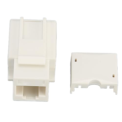 Haofy RJ45-Ethernet-Modul, Cat6 RJ45-Netzwerkmodul, Stanzfreie, Vergoldete Anschlüsse, 90-Grad-Plug-and-Play, Ungeschirmt, Flammhemmend, 50 Stück für Sprache von Haofy