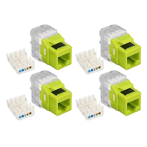 Haofy RJ45-Ethernet-Modul, Plug-and-Play-RJ45-Cat6-ungeschirmtes Netzwerkmodul-PC, 180-Grad-Stanzfreie, Stabile Datenübertragung für Heimnetzwerke von Haofy