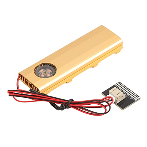 Haofy SSD-Kühler, 7000 U/min -Netzteil SSD-Kühlkörper Starke Wärmeableitung für den Desktop (Gold) von Haofy
