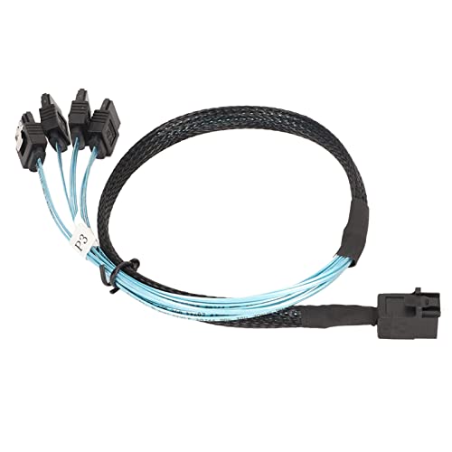 Haofy Server-Festplatten-Array-Datenleitung, 7P SAS HD zu Zweikanal-elastisches Kabel, Hohe Übertragungseffizienz, 12 GBPS für Labore (0,5 m/19,7 Zoll) von Haofy