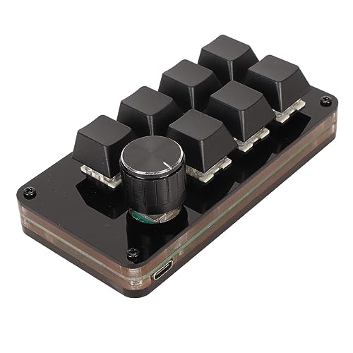 Haofy Tastatur mit 7 Tasten, Makro-Programmiertastatur, Anpassbarer Blauer Hotswap-Schalter mit Knopf für Spiele von Haofy