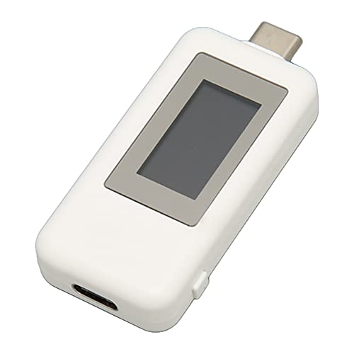 Haofy USB-Leistungstester, Tragbar, Automatische Erkennung, Tester, 4–30 V, 0–5,1 A, Digitales LCD-Display für Tablet-Autoladegerät für Powerbank (Weiß) von Haofy
