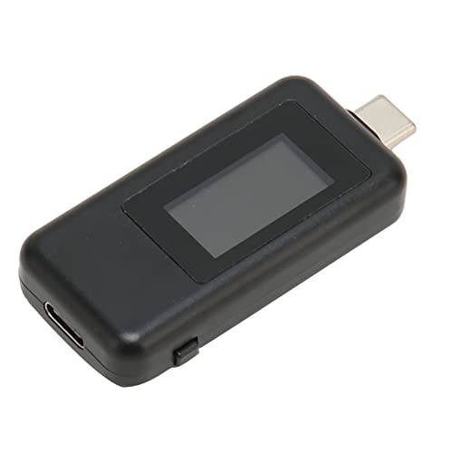 Haofy USB-Strommessgerät, Plug-and-Play-Tester, Genaue Messung, Tragbar, für Laptop, für Powerbank, für Tablet (Schwarz) von Haofy