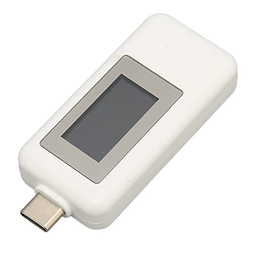 Haofy USB-Strommessgerät, Plug-and-Play-Tester, Genaue Messung, Tragbar, für Laptop, für Powerbank, für Tablet (Weiß) von Haofy