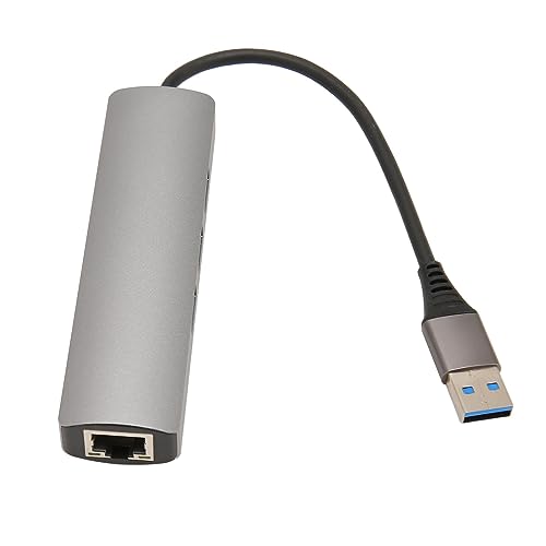 USB-zu-RJ45-Hub, USB-zu-RJ45-Adapter 3 USB 3.0 1 Gbit/s Hochgeschwindigkeit für Laptop-Tablet-PC von Haofy