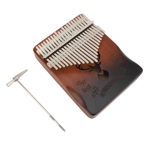 Kalimba Daumen Klavier Mbira 21 Keys Handgefertigtes Mahagoni -Metallinstrument mit Gravierten Notizen für Anfänger Erwachsene Kinderprofis Profis (Typ -2 -Gradient) von Haofy
