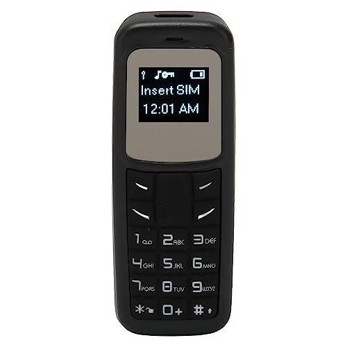 Kleines Mobiltelefon mit Tastatur, ABS-Handy, Durchsichtig, Leicht, mit Ohrbügel für den Sport (Schwarz) von Haofy