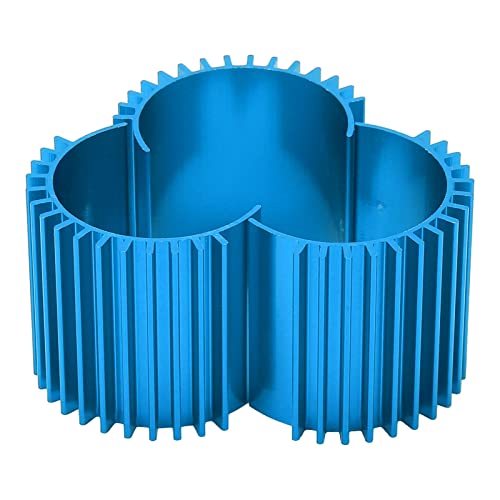 Langlebiger Aluminiumlegierung 370 Motorwärmekühlung Ausgezeichneter Kühlungseffekt für WPL C14 RC -Auto (BLUE) von Haofy