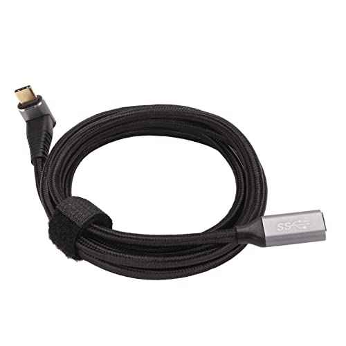 USB C 3.2 Männlich -zu Weibliches Kabel PD100W Schnelles Laden 10 Gbit/S 4K bei 60 Hz Rechtwinkel Nylon -Zöpfe Leitung Typ C Extension Cable für Dampfdeck -Spielkonsolen mit L von Haofy