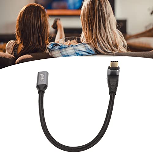 USB C 3.2 Männlich -zu Weibliches Kabel PD100W Schnelles Laden 10 Gbit/S 4K bei 60 Hz Rechtwinkel Nylon -Zöpfe Leitung Typ C Extension Cable für Dampfdeck -Spielkonsolen mit L von Haofy