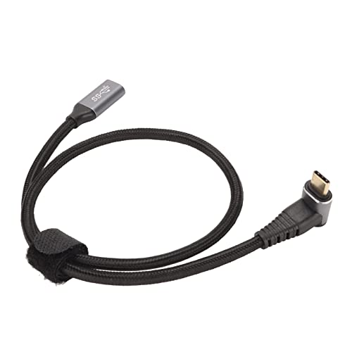 USB C 3.2 Männlich -zu Weibliches Kabel PD100W Schnelles Laden 10 Gbit/S 4K bei 60 Hz Rechtwinkel Nylon -Zöpfe Leitung Typ C Extension Cable für Dampfdeck -Spielkonsolen mit L von Haofy
