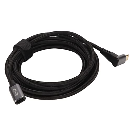 USB C 3.2 Männlich -zu Weibliches Kabel PD100W Schnelles Laden 10 Gbit/S 4K bei 60 Hz Rechtwinkel Nylon -Zöpfe Leitung Typ C Extension Cable für Dampfdeck -Spielkonsolen mit L von Haofy