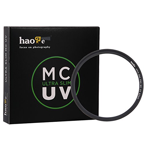 haoge 62 mm Ultra Slim Mc UV-Schutz multivergütete UV-Objektiv Filter für Canon Nikon Sony Minolta Pentax Olympus Panasonic Leica Zeiss Tamron Digital Kamera DSLR-Objektiv haoge 62 mm Ultra Slim Mc UV-Schutz multivergütete UV-Objektiv Filter für Canon Nikon Sony Minolta Pentax Olympus Panasonic Leica Zeiss Tamron Digital Kamera DSLR-Objektiv von Haoge