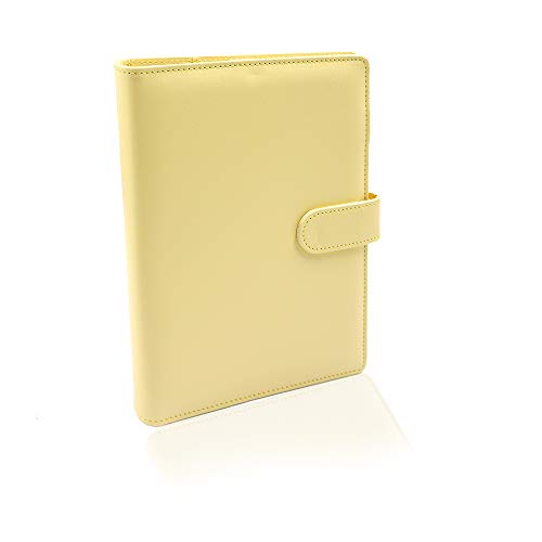 Ringordner A5, Portfolio A5 aus PU-Leder, multifunktional, A5-Ordner (gelb) von Haohai