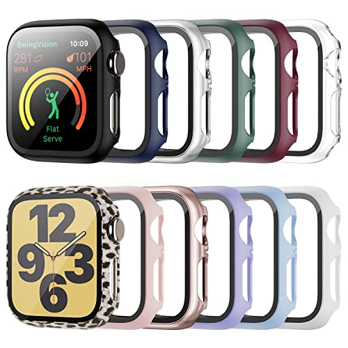 Haojavo Schutzhülle Kompatibel mit Apple Watch 42MM, 12 Stück Hülle 2 in 1 Gehäuse Hart Schutz und HD Gehärtetes Displayschutz Zubehör für iwatch Series 3/2/1 42 MM Smartwatch Case von Haojavo