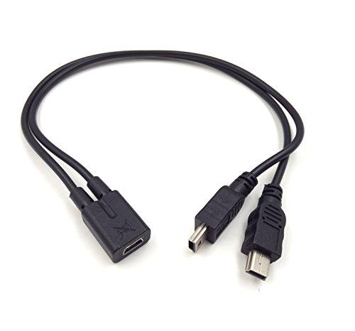 Mini-USB 1 zu 2 Y Splitter Kabel, haokiang 1 FT/30 Spritzguss USB 2.0 Mini 5-Pin Buchse auf 2 Stecker Konverter High Speed Ladekabel Mini F/2M Mini-USB 1 zu 2 Y Splitter Kabel, haokiang 1 FT/30 Spritzguss USB 2.0 Mini 5-Pin Buchse auf 2 Stecker Konverter High Speed Ladekabel Mini F/2M von Haokiang