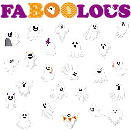 Haooryx 62Stück Halloween Geist Pinnwand Papier-Ausschnitte Cartoon Namensschild Schwarzes Brett Whiteboard Bordüre Dekoration Set Schule Klassenzimmer Heim Fenster Wand Tür Dekoration Party Zubehör Haooryx 62Stück Halloween Geist Pinnwand Papier-Ausschnitte Cartoon Namensschild Schwarzes Brett Whiteboard Bordüre Dekoration Set Schule Klassenzimmer Heim Fenster Wand Tür Dekoration Party Zubehör von Haooryx