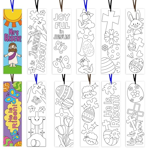 Haooryx 75Stück Christliche DIY Färbung Lesezeichen für Kinder Er ist auferstanden Lesezeichen färben Kunsthandwerk Papier Lesezeichen Lesebegeisterte Sonntagskirche Geburtstag Geschenk Party Zubehör Haooryx 75Stück Christliche DIY Färbung Lesezeichen für Kinder Er ist auferstanden Lesezeichen färben Kunsthandwerk Papier Lesezeichen Lesebegeisterte Sonntagskirche Geburtstag Geschenk Party Zubehör von Haooryx