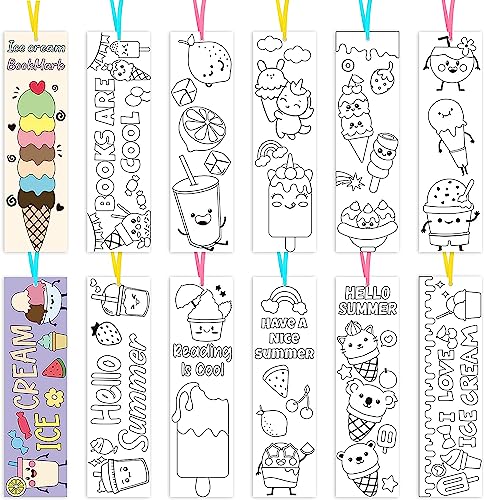 Haooryx 75Stück Sommer Eiscreme DIY Mal-Lesezeichen Kinder Niedliches Dessert Färbung Leselesezeichen Kreativ Schule Papierhandwerk Klassenzimmer Leseclub Belohnungen Geburtstag Geschenk Party Zubehör Haooryx 75Stück Sommer Eiscreme DIY Mal-Lesezeichen Kinder Niedliches Dessert Färbung Leselesezeichen Kreativ Schule Papierhandwerk Klassenzimmer Leseclub Belohnungen Geburtstag Geschenk Party Zubehör von Haooryx