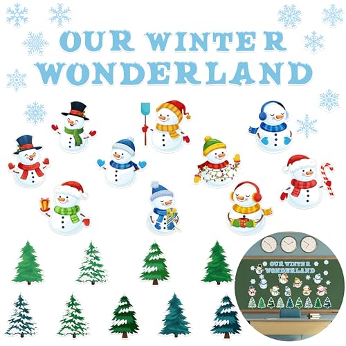 Haooryx 83-teiliges Weihnachts-Pinnwand-Set, Schneemänner-Dekoration, Schneemann, gemusterte Papierausschnitte, Tafelbordüre, Dekoration für Weihnachten, Party, Zuhause, Fenster, Wanddekoration Haooryx 83-teiliges Weihnachts-Pinnwand-Set, Schneemänner-Dekoration, Schneemann, gemusterte Papierausschnitte, Tafelbordüre, Dekoration für Weihnachten, Party, Zuhause, Fenster, Wanddekoration von Haooryx