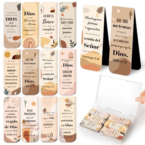 Haooryx Magnetische Lesezeichen im Boho-Stil, spanischer Bibelvers, niedlicher Schriftvers, inspirierend, christlich, religiös, magnetischer Clip, Lesezeichen, motivierende Lesezeichen, Kirche Haooryx Magnetische Lesezeichen im Boho-Stil, spanischer Bibelvers, niedlicher Schriftvers, inspirierend, christlich, religiös, magnetischer Clip, Lesezeichen, motivierende Lesezeichen, Kirche von Haooryx