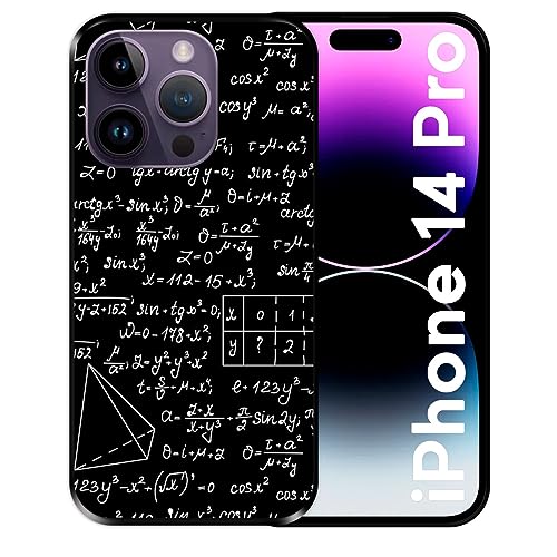 Silikon Hülle für Apple iPhone 14 Pro, Mathematische Berechnungen mit Algebra-Plots, Aufgabenlösungen, Schwarze Flexibles TPU von Hapdey Store