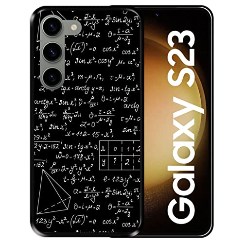 Silikon Hülle für Samsung Galaxy S23, Mathematische Berechnungen mit Algebra-Plots, Aufgabenlösungen, Schwarze Flexibles TPU von Hapdey Store