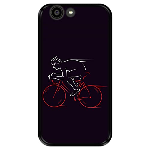 Hapdey silikon Hülle für [ ZTE Blade A512 ] Design [ Athlet, Radfahrer ] Schwarze Flexibles TPU von Hapdey