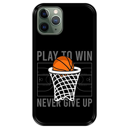 Silikon Hülle für Apple iPhone 11 Pro, Basketball, Zeichnung 8, Schwarze Flexibles TPU von Hapdey