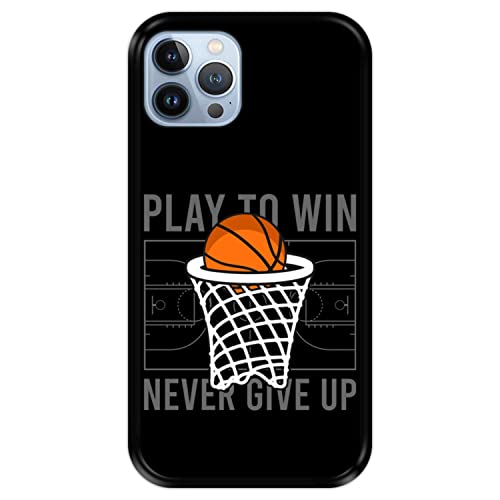 Silikon Hülle für Apple iPhone 13-13 Pro, Basketball, Zeichnung 8, Schwarze Flexibles TPU von Hapdey