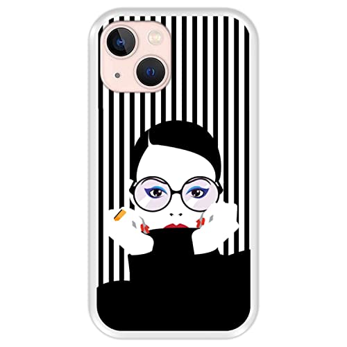 Silikon Hülle für Apple iPhone 13 Mini, Mode Frauen im Stil der Pop-Art, Transparenz Flexibles TPU von Hapdey