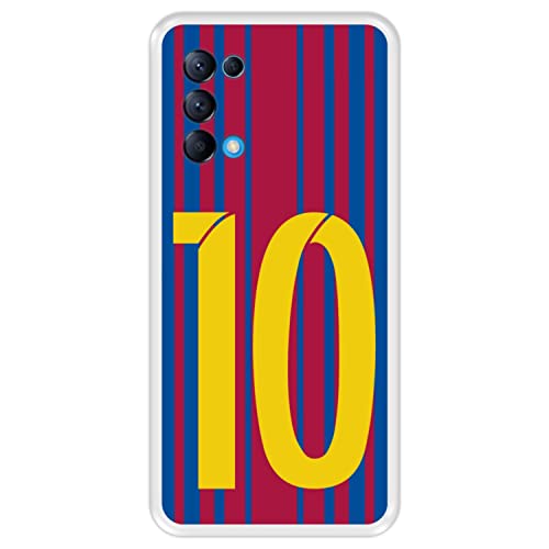 Silikon Hülle für Oppo Find X3 Lite 5G, Fußballillustration, Nr. 10, Transparenz Flexibles TPU von Hapdey