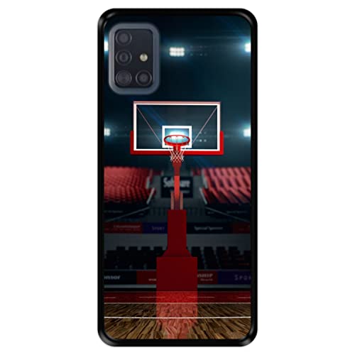 Silikon Hülle für Samsung Galaxy A51, Basketball, Zeichnung 9, Schwarze Flexibles TPU von Hapdey