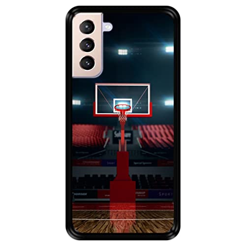 Silikon Hülle für Samsung Galaxy S21 Plus 5G, Basketball, Zeichnung 9, Schwarze Flexibles TPU von Hapdey
