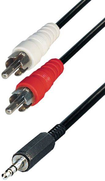 Hapena Audio-Kabel 2,5m KS35 C2 07325 3,5mm Klinkenstecker - 2xCinch-Stecker von Hapena Vertrieb für technische
