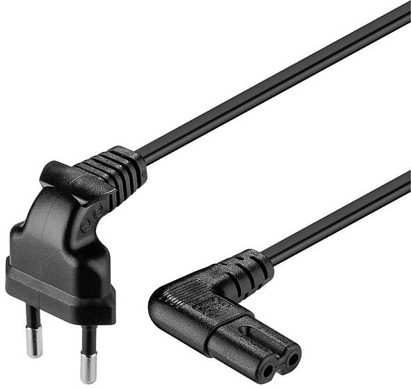 Hapena Netzkabel Eurostecker 4414220152 1,5m,beide Enden gewinkelt,schwarz von Hapena Vertrieb für technische