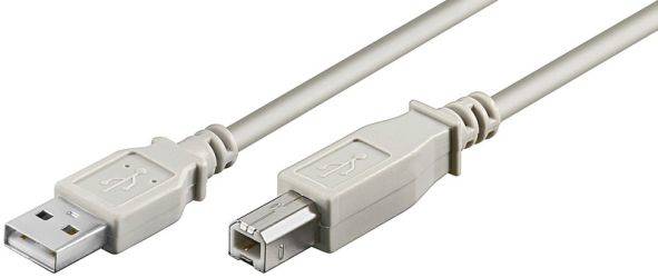 Hapena USB-Kabel 1,8m USB2AB2 USB 2.0,A-Stecker auf B-Stecker,grau von Hapena Vertrieb für technische