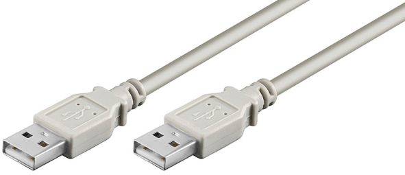 Hapena USB-Kabel 3m USB2AA3 USB 2.0 A-Stecker auf A-Stecker grau von Hapena Vertrieb für technische