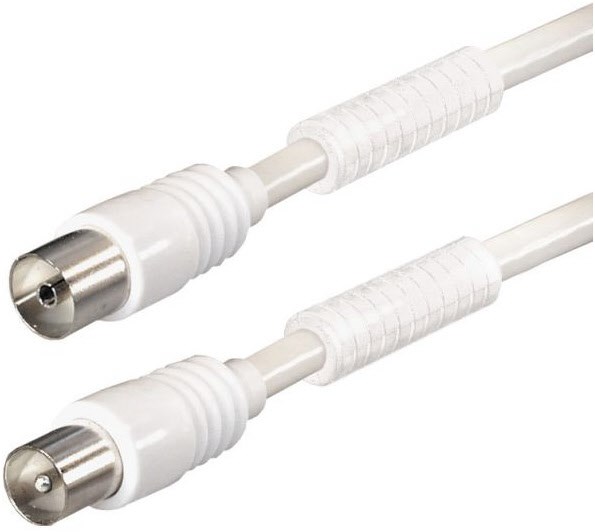 FAAS 7,5 m Abs.-Kabel Antennenkabel weiß von Hapena