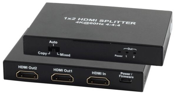 HDMI-Splitter/Verteiler Ultra HD 2x von Hapena